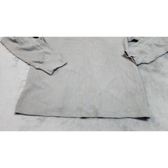 Grayers Mens Medium Gray Brawny Waffle Crew Shirt Long Sleeve 100% Cotton NWT - Picture 6 of 10
